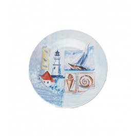 Gimex Camping-Geschirr Set Melamin Marine Muschel