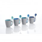 Gimex Delphin Becher-4er-Set mit Löffel