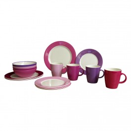 Gimex Camping-Geschirr Set Melamin Purple Rain