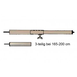 Zeltstange - Aufstellstab Stahl 165-250 cm, 28mm