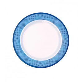 Gimex Camping-Geschirr Set Melamin Dot Blue
