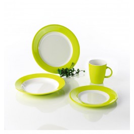 Melamin Camping-Geschirr-Set Lemon Green