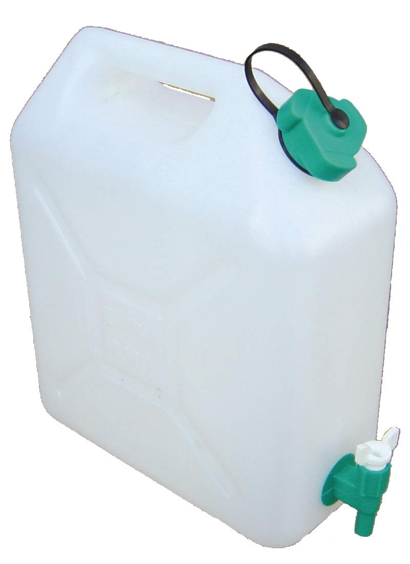 anaterra® Wasserkanister - 10l., mit Handgriff, für Camping, Outdoor, BPA  frei, zum Trinken, Tragbar, Flach, Stabil, Weiß - Wasserbehälter